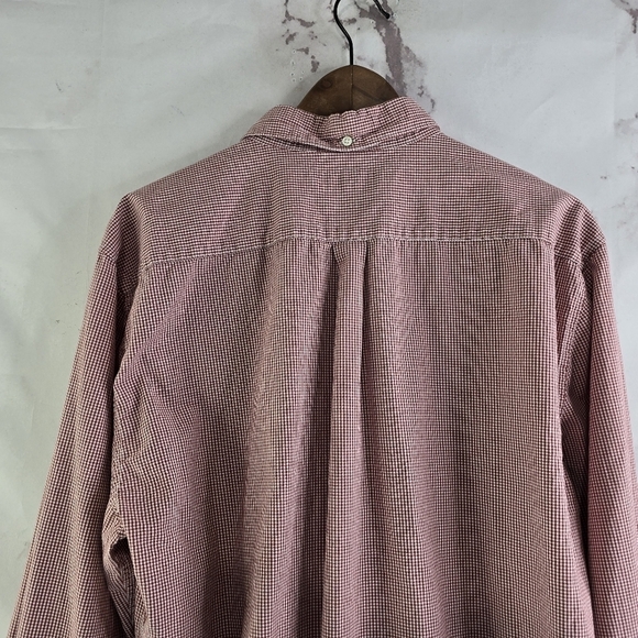 Barbour Shirt Mens XXL Red White Gingham Button Down Maxx Plaid Long Sleeve - Picture 7 of 13